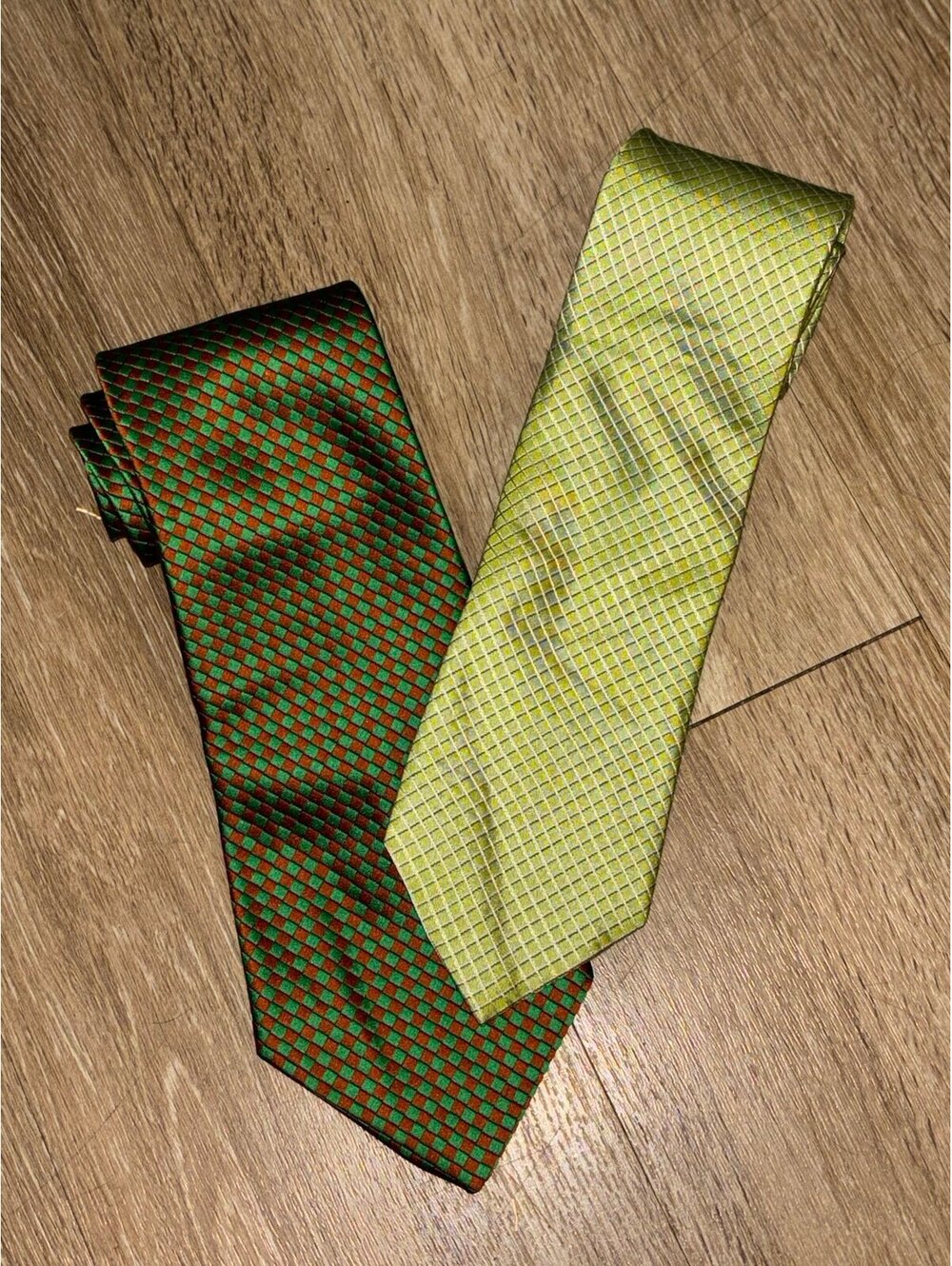Men’s Silk Tie Lot 2 Calvin Klein A Gold & Sons Green Red